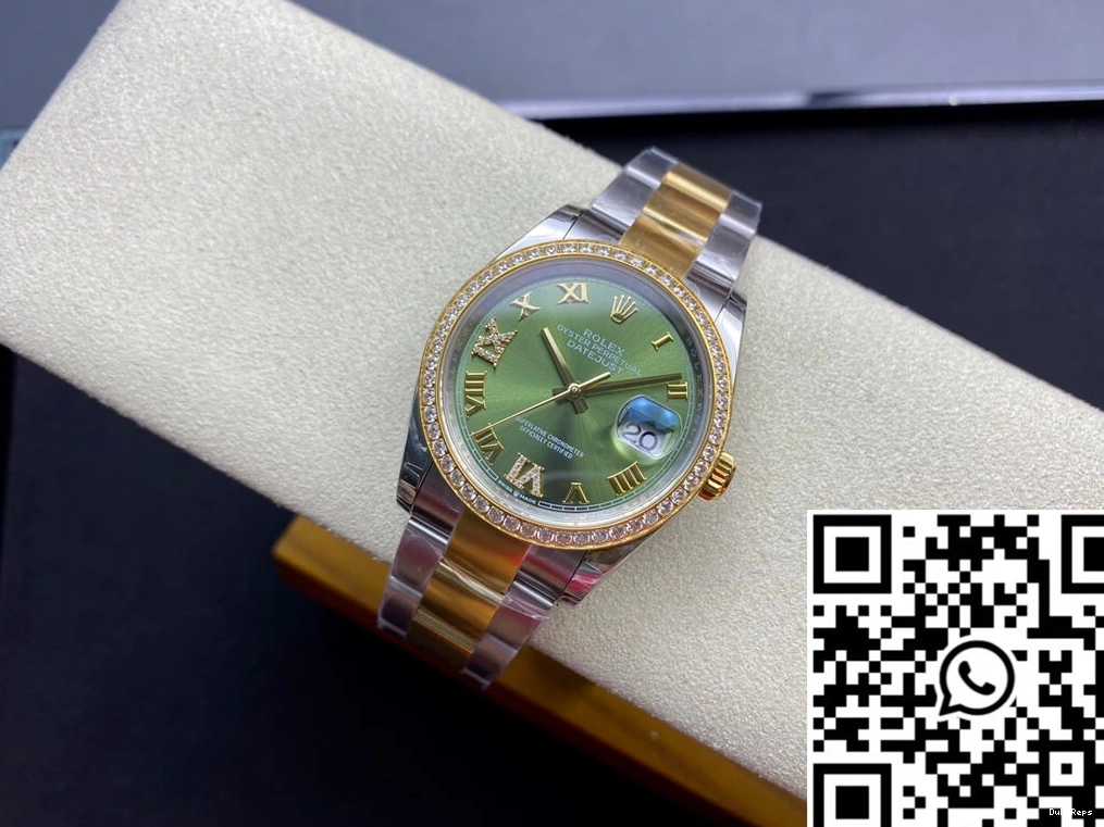 Diamond-set EW Rolex Datejust Factory Bezel M126283RBR-0012 0211